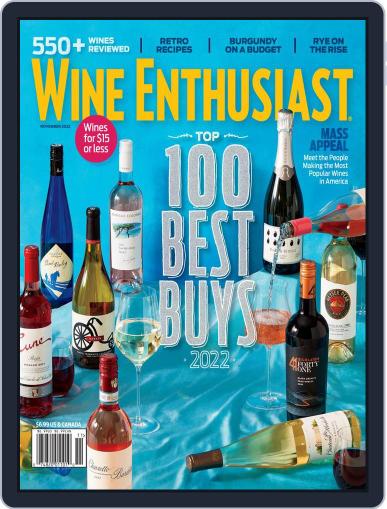 Wine Enthusiast November 1st, 2022 Digital Back Issue Cover