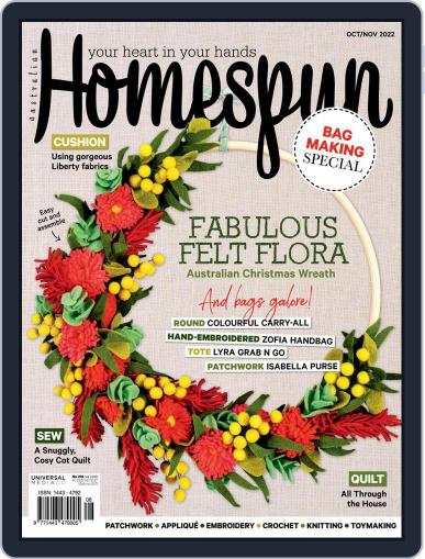 Australian Homespun October 1st, 2022 Digital Back Issue Cover