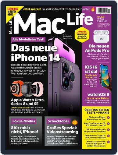 MacLife Germany November 1st, 2022 Digital Back Issue Cover