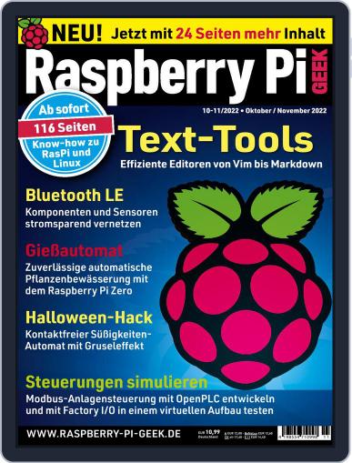 Raspberry Pi Geek October 6th, 2022 Digital Back Issue Cover
