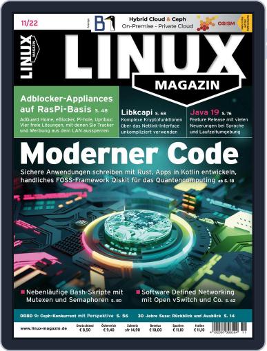 Linux Magazin germany October 6th, 2022 Digital Back Issue Cover