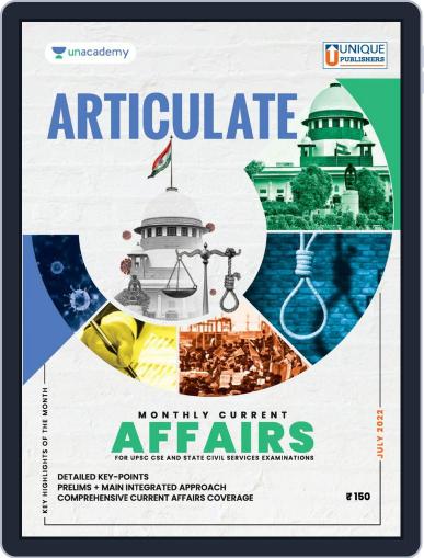 Articulate Monthly Current Affairs Magazine By Unacademy Digital Back Issue Cover