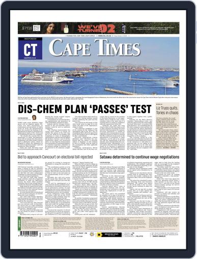 Cape Times October 21st, 2022 Digital Back Issue Cover