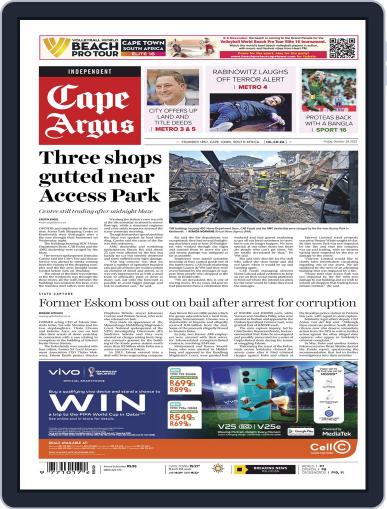 Cape Argus October 28th, 2022 Digital Back Issue Cover