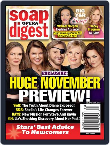 Soap Opera Digest November 7th, 2022 Digital Back Issue Cover