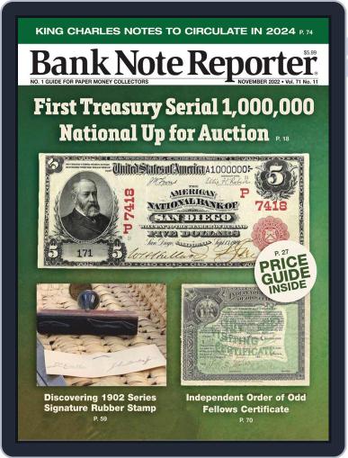 Banknote Reporter November 1st, 2022 Digital Back Issue Cover
