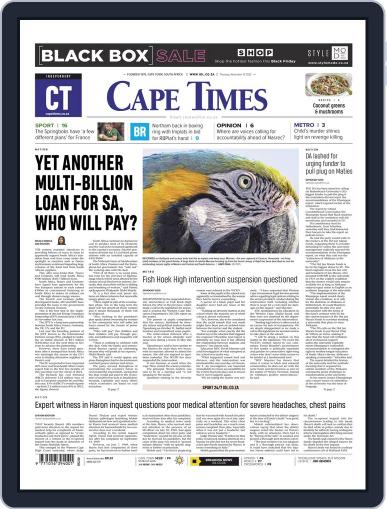 Cape Times November 10th, 2022 Digital Back Issue Cover
