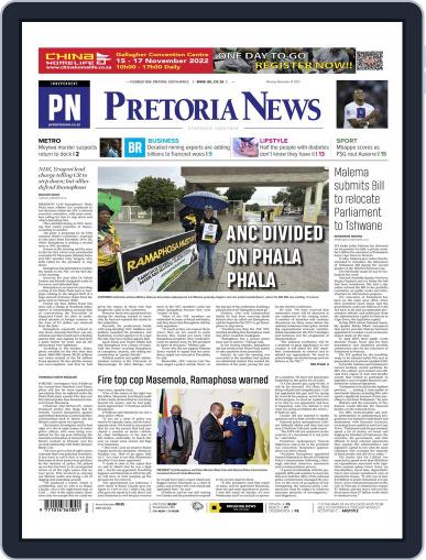 Pretoria News November 14th, 2022 Digital Back Issue Cover