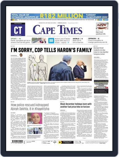 Cape Times November 15th, 2022 Digital Back Issue Cover