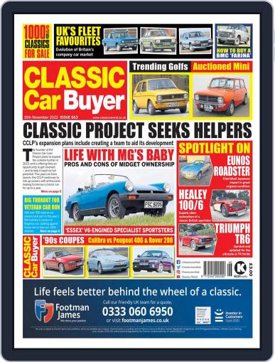 Classic Car Buyer November 16th, 2022 Digital Back Issue Cover
