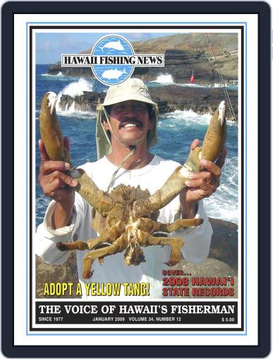 Hawaii Fishing News January 1st, 2009 Digital Back Issue Cover