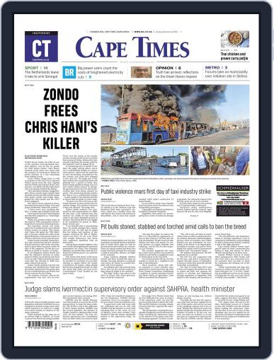 Cape Times November 22nd, 2022 Digital Back Issue Cover