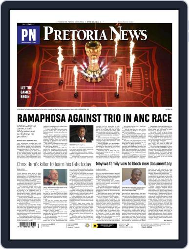 Pretoria News November 21st, 2022 Digital Back Issue Cover