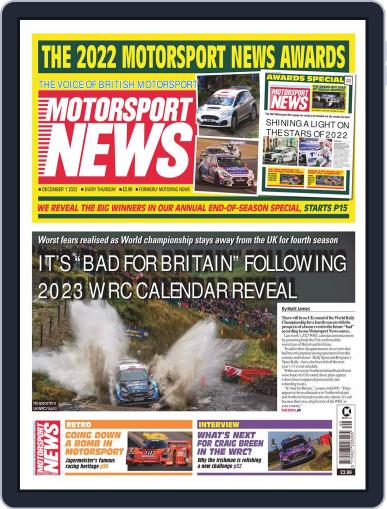 Motorsport News December 1st, 2022 Digital Back Issue Cover