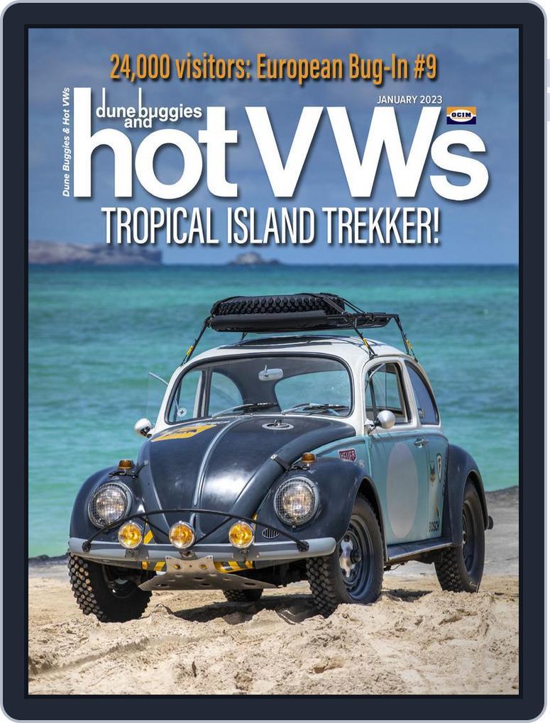 dune buggies and hotVWs January 1st, 2023 Digital Back Issue Cover