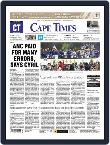 Cape Times December 21st, 2022 Digital Back Issue Cover