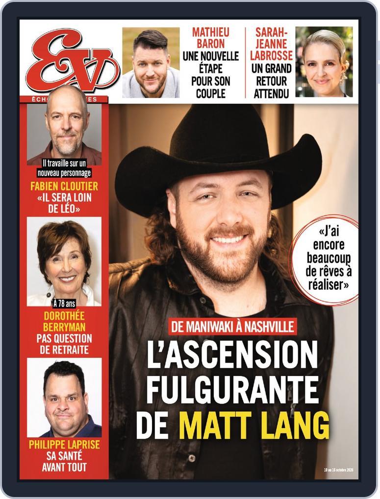 Échos Vedettes October 8th, 2026 Digital Back Issue Cover