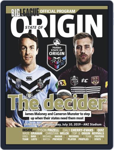 Big League: NRL State of Origin July 4th, 2019 Digital Back Issue Cover