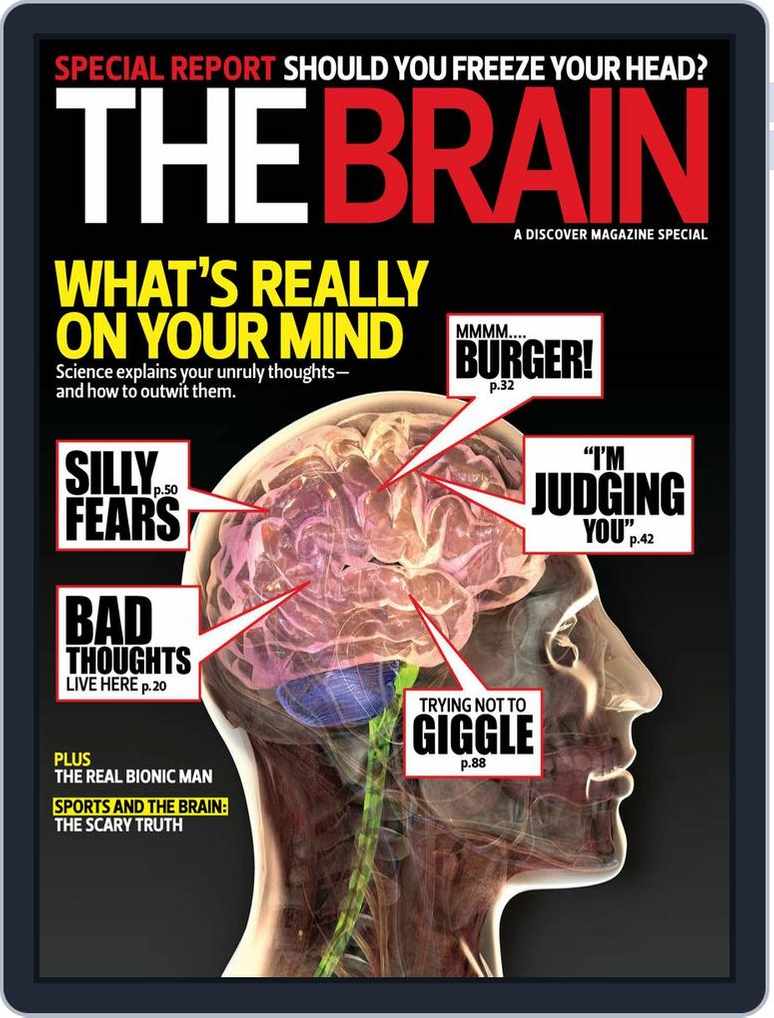 science magazine cover brain
