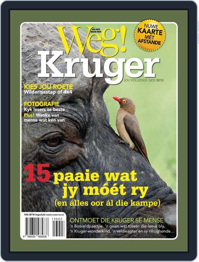 Voorvoegsel handelaar Pickering Weg! Kruger Magazine (Digital) - DiscountMags.com