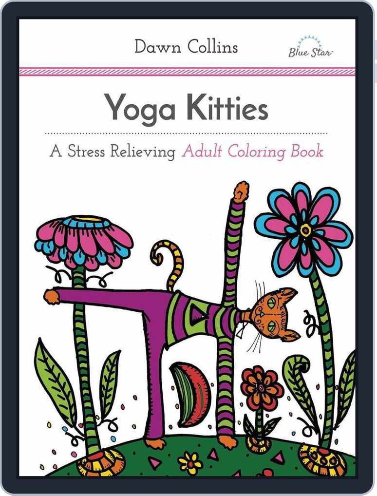 Download Yoga Kitties A Stress Relieving Adult Coloring Book Magazine Digital Discountmags Com