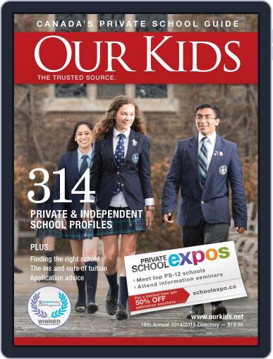 Our Kids: Canada's Private School Guide Digital Back Issue Cover