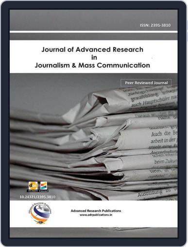 Journal of Advanced Research in Journalism & Mass Communication Volume 5 - 2018 Digital Back Issue Cover