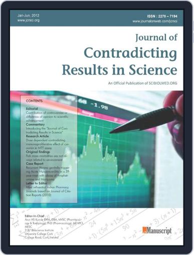 Journal of Contradicting Results in Science Digital Back Issue Cover