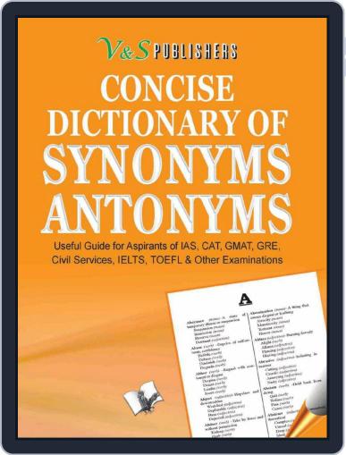 Concise Dictionary Of Synonyms Antonyms Digital Back Issue Cover