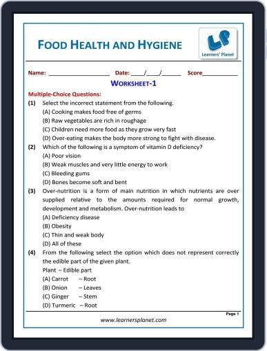 Grade-6-Science-Olympiad: Food Health and Hygiene Digital Back Issue Cover