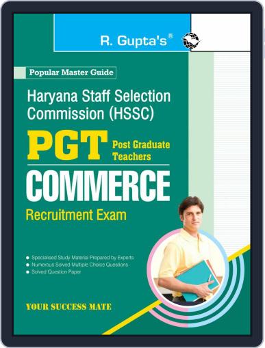 Haryana Staff Selection Commission: PGT Commerce Recruitment Exam Guide Digital Back Issue Cover