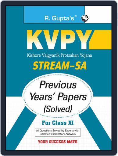 KVPY: Stream-SA Examination for Class XI Previous Years Papers (Solved) Digital Back Issue Cover