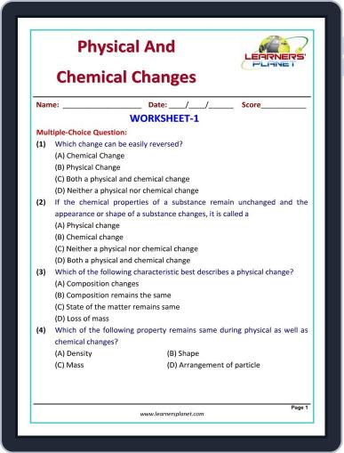 Grade-7-Science-Olympiad - Physical & Chemical Changes Digital Back Issue Cover