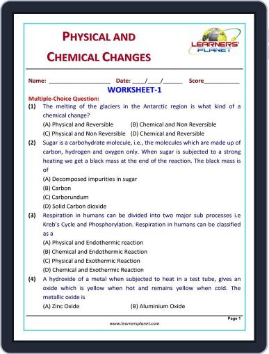 Grade-9-Science-Olympiad - Physical and Chemical Changes Digital Back Issue Cover