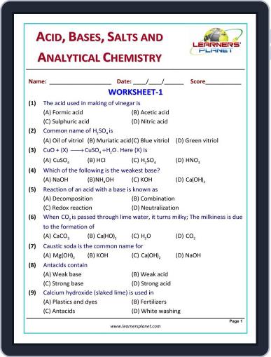 Grade-10-Chemistry-Olympiad: Acid, Bases, Salts and Analytical Digital Back Issue Cover