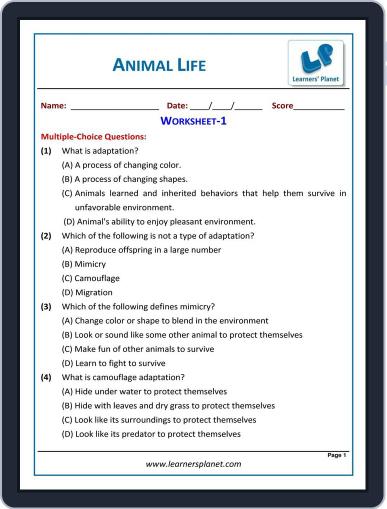 Grade-6-Science-Olympiad Animal Life Digital Back Issue Cover