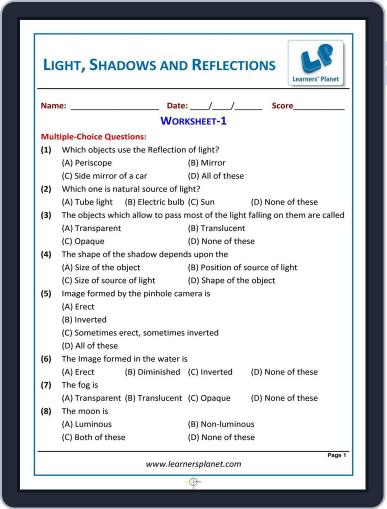 Grade-6-Science-Olympiad: Light, Shadow and Reflections Digital Back Issue Cover