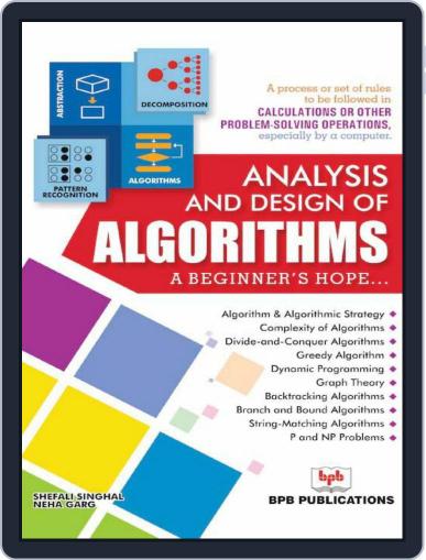 Analysis and Design of Algorithms Digital Back Issue Cover