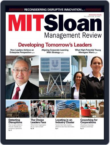 MIT Sloan Management Review October 1st, 2015 Digital Back Issue Cover