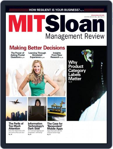 MIT Sloan Management Review January 1st, 2015 Digital Back Issue Cover