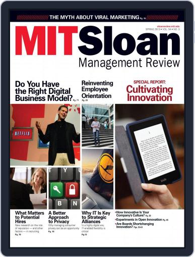MIT Sloan Management Review April 1st, 2013 Digital Back Issue Cover