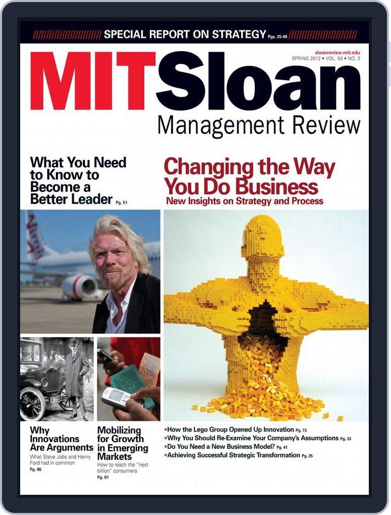 MIT Sloan Management Review April 1st, 2012 Digital Back Issue Cover