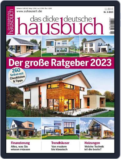 mein schönes zuhause°°° (das dicke deutsche hausbuch, smarte öko-häuser) December 27th, 2022 Digital Back Issue Cover