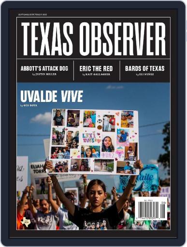The Texas Observer September 1st, 2022 Digital Back Issue Cover
