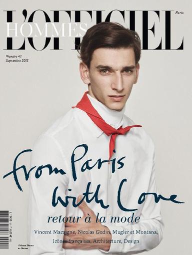 L'officiel Hommes Paris September 17th, 2015 Digital Back Issue Cover