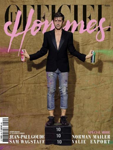 L'officiel Hommes Paris March 14th, 2014 Digital Back Issue Cover