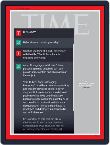 Time Magazine International Edition February 27th, 2023 Digital Back Issue Cover