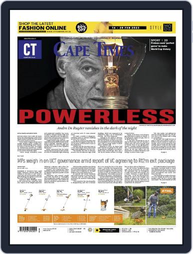 Cape Times February 24th, 2023 Digital Back Issue Cover