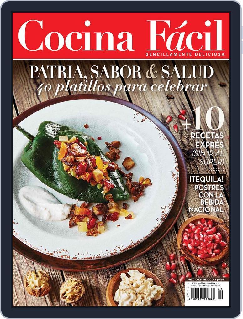 Cocina Fácil Mexico September 1st, 2015 Digital Back Issue Cover