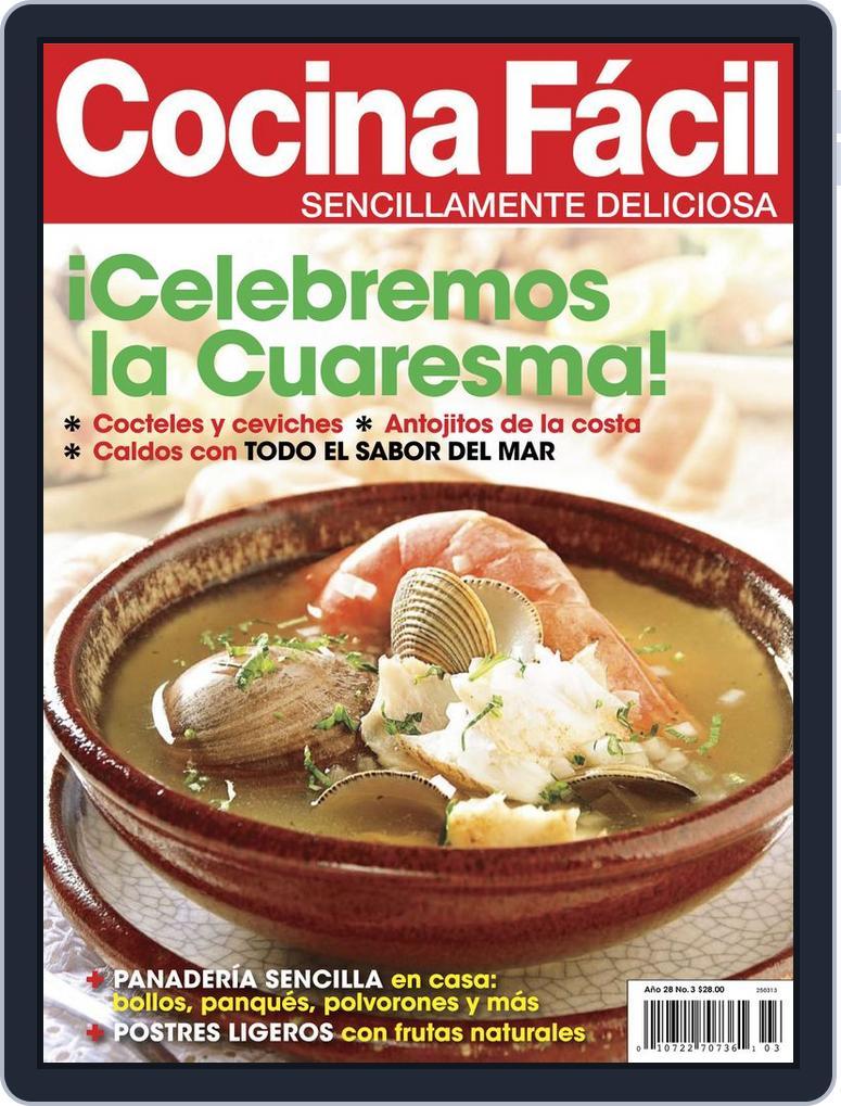 Cocina Fácil Mexico February 27th, 2013 Digital Back Issue Cover